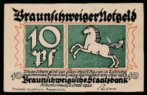 Нотгельды Германии, 10 пфеннигов (1921 г.)