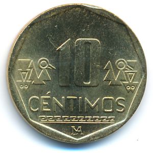 Peru, 10 centimos, 2009
