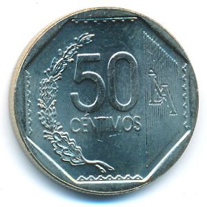 Перу, 50 сентимо (2010 г.)