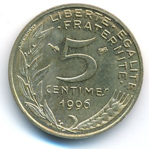 Франция, 5 сентим (1996 г.)