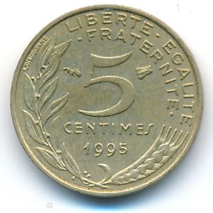 Франция, 5 сентим (1995 г.)