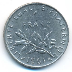Франция, 1 франк (1961 г.)
