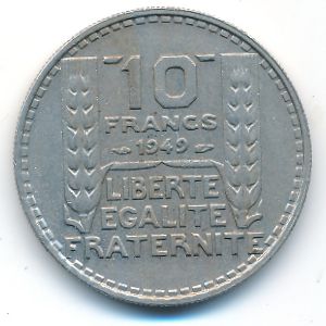 France, 10 francs, 1949