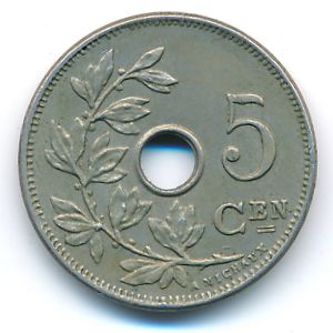 Бельгия, 5 сентим (1904 г.)