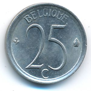 Belgium, 25 centimes, 1972