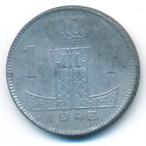 Belgium, 1 franc, 1946