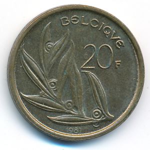 Бельгия, 20 франков (1981 г.)