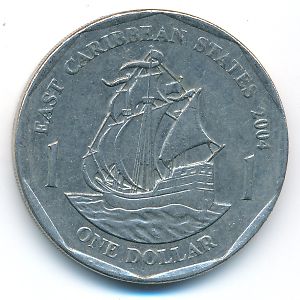 Восточные Карибы, 1 доллар (2004 г.)