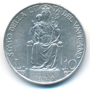 Ватикан, 10 лир (1932 г.)