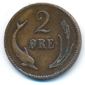Дания, 2 эре (1874 г.)