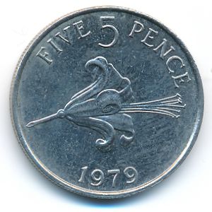 Гернси, 5 пенсов (1979 г.)