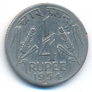Индия, 1/4 рупии (1954 г.)