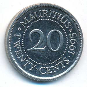 Маврикий, 20 центов (1995 г.)