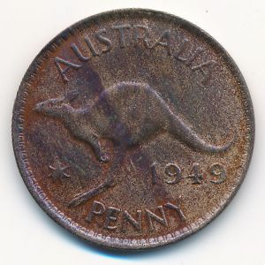 Австралия, 1 пенни (1949 г.)