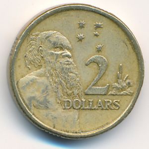 Australia, 2 dollars, 1990