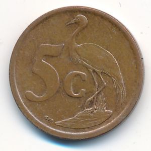 South Africa, 5 cents, 2008