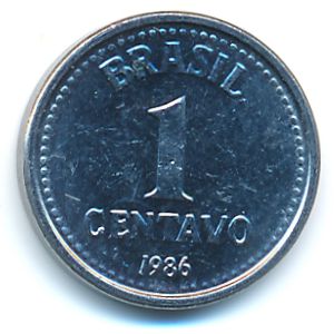 Brazil, 1 centavo, 1986