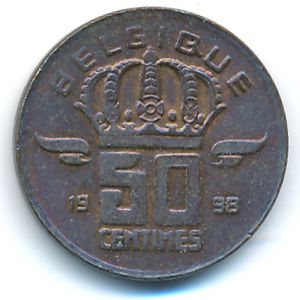Бельгия, 50 сентим (1998 г.)