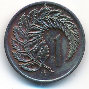 New Zealand, 1 cent, 1970