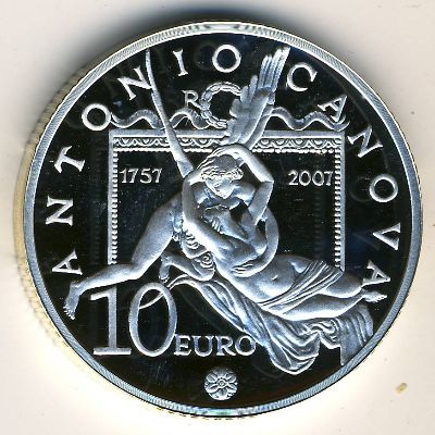 Италия, 10 евро (2007 г.)
