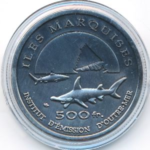 Маркизские острова., 500 франков (2014 г.)