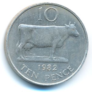 Гернси, 10 пенсов (1982 г.)