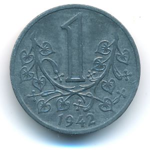 Богемия и Моравия, 1 крона (1942 г.)
