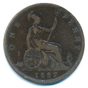 Великобритания, 1 пенни (1887 г.)