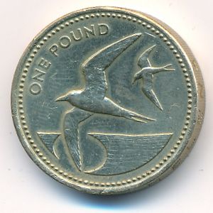 Saint Helena Island and Ascension, 1 pound, 1991