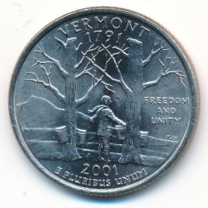 США, 1/4 доллара (2001 г.)