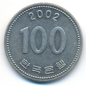 South Korea, 100 won, 2002