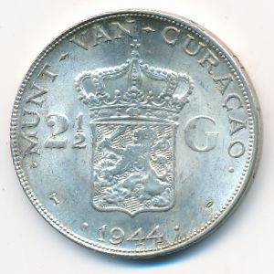 Кюрасао, 2 1/2 гульдена (1944 г.)
