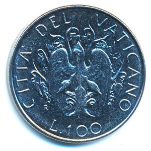Ватикан, 100 лир (1989 г.)