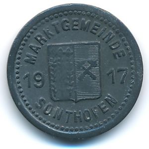 Зонтхофен., 5 пфеннигов (1917 г.)
