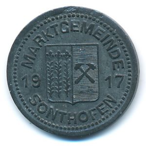 Зонтхофен., 10 пфеннигов (1917 г.)