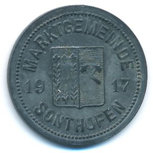 Зонтхофен., 50 пфеннигов (1917 г.)
