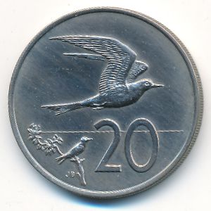 Острова Кука, 20 центов (1972 г.)