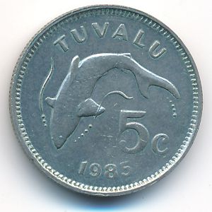 Tuvalu, 5 cents, 1985