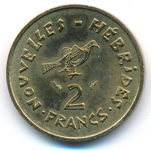 New Hebrides, 2 francs, 1979