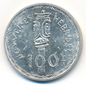 Новые Гебриды, 100 франков (1966 г.)