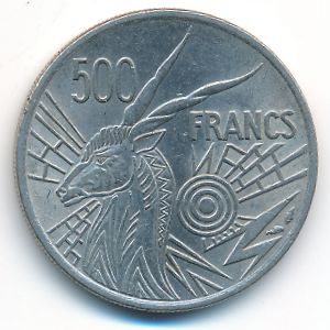 Equatorial African States, 500 francs, 1977