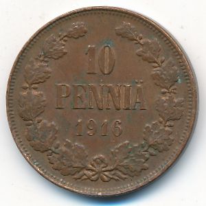 Финляндия, 10 пенни (1916 г.)