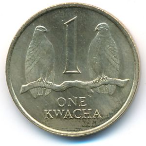 Zambia, 1 kwacha, 1992