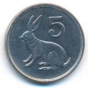 Zimbabwe, 5 cents, 1997