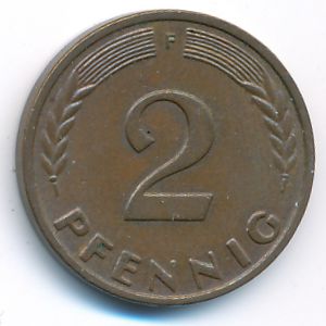 ФРГ, 2 пфеннига (1960 г.)