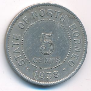 Северное Борнео, 5 центов (1938 г.)