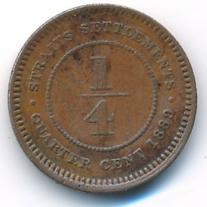 Стрейтс-Сетлментс, 1/4 цента (1889 г.)