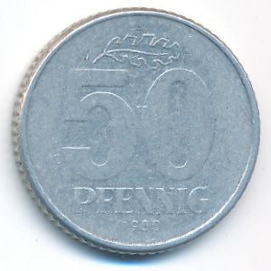 ГДР, 50 пфеннигов (1958 г.)
