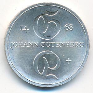 German Democratic Republic, 10 mark, 1968