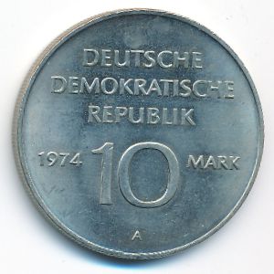 ГДР, 10 марок (1974 г.)